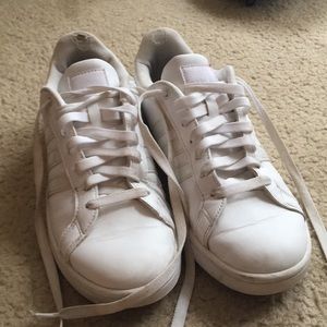 white adidas sneakers